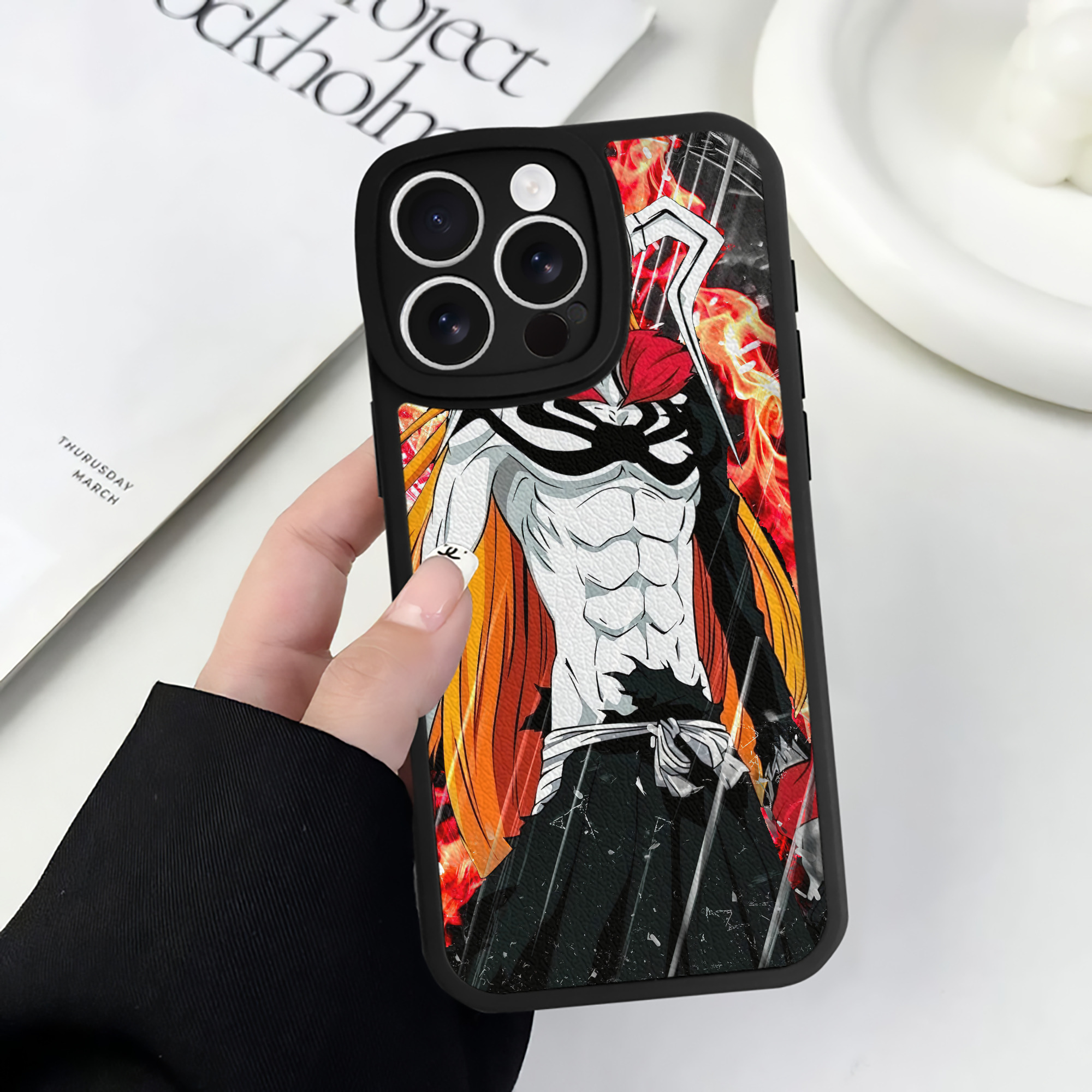（画像用） ブリーチ BLEACH 【iPhone 16シリーズ対応】シリコンスマホケース（レザー調） 材質：シリコン